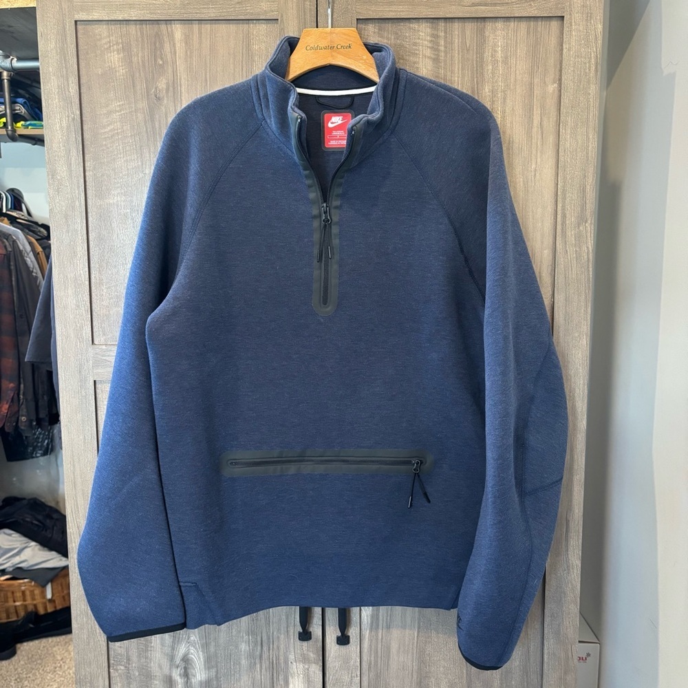 Nike Tech Fleece Half Zip Pullover Men’s Large Blue